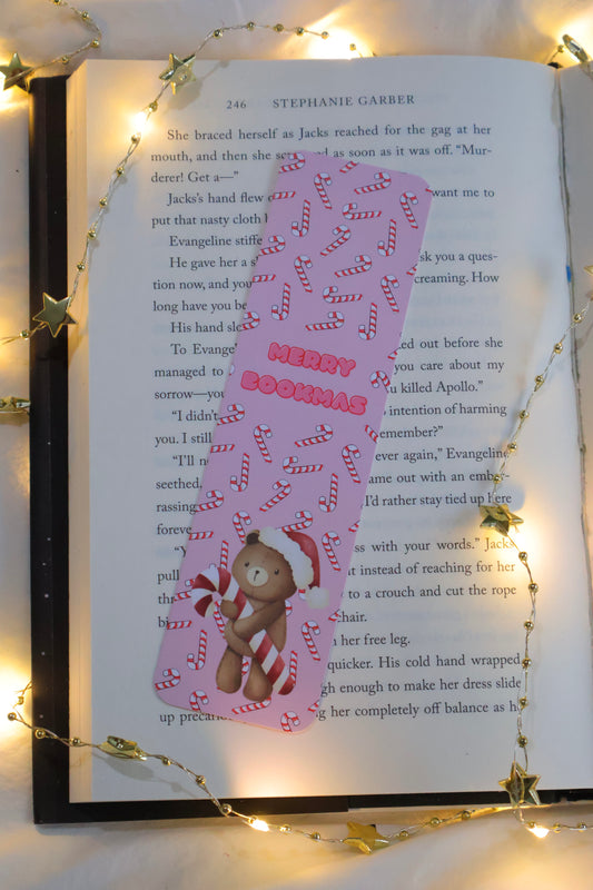 Merry Bookmas - Candy cane bear