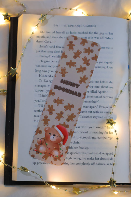 Merry Bookmas - Gingerbread man bear